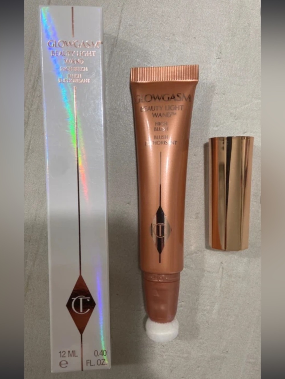 Charlotte Tilbury Glowgasm Beauty Light Wand — Rose Gold Bronze